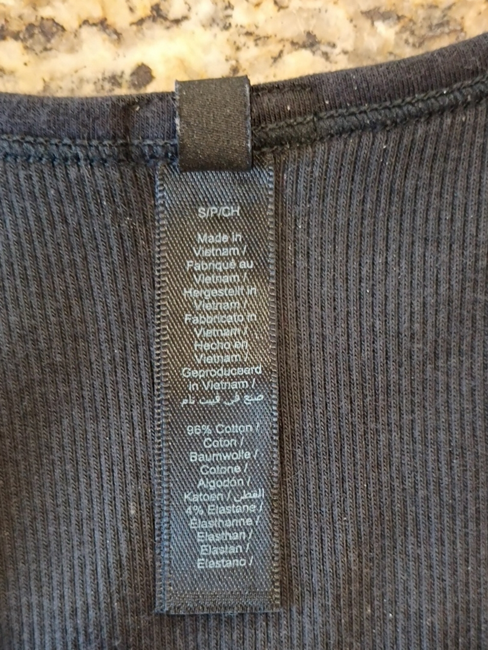 Skims Soot Cotton Ribbed Racerback Tank Top - Picture 4 of 6